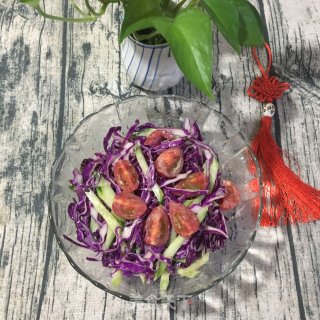 紫甘蓝拌青瓜沙拉的做法