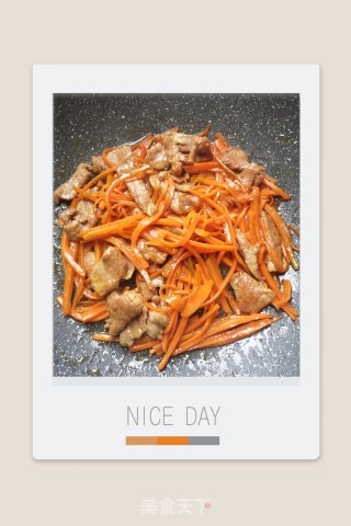 胡萝卜炒肉的做法