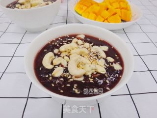 腰果紫米粥的做法