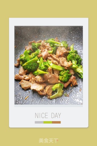 西蓝花炒肉的做法
