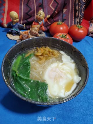 榨菜鸡蛋汤米粉的做法
