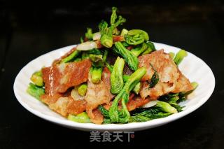 刺老芽炒培根肉的做法