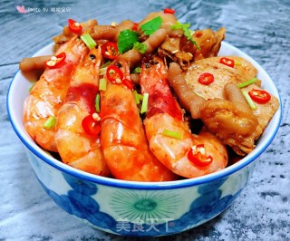 明虾鸡爪煲#食物边角料做大餐#的做法