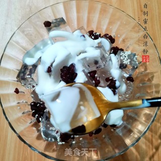自制蜜豆白凉粉的做法