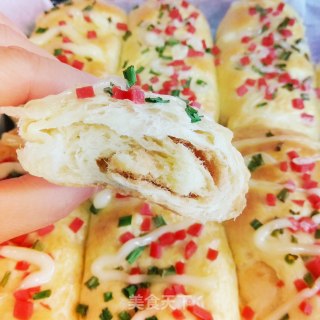 不用面包机也能做出松软的肉松面包的做法