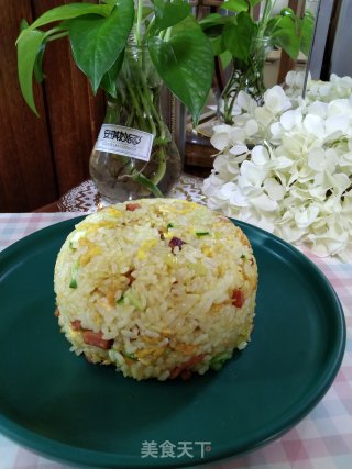 咖喱青瓜火腿炒饭的做法