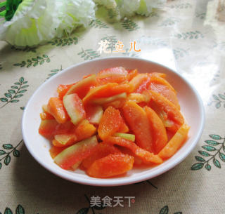 西瓜皮炒木瓜的做法