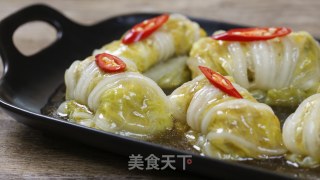 脆嫩五彩白菜卷的做法