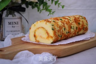 香葱肉松蛋糕卷的做法