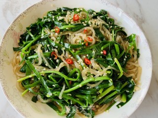 火麻仁凉拌韭菜粉条的做法