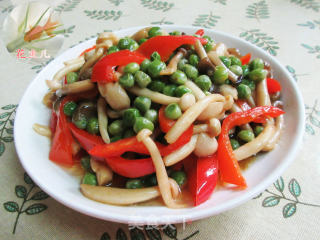 蟹白菇青豆的做法