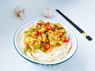 “面食”尖椒鸡蛋打卤面