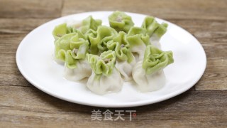 高颜值翡翠白玉饺子的做法