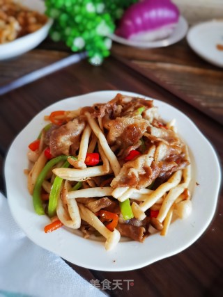 海鲜菇炒肥牛的做法