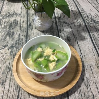 丝瓜虾皮蛋花汤的做法