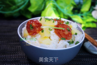 糯米腊肠饭的做法