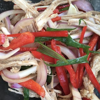 肉丝老虎菜的做法