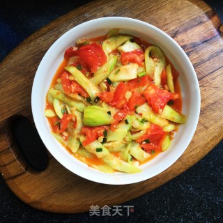低脂番茄炒丝瓜的做法