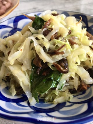 油鸡枞菌炒包菜的做法