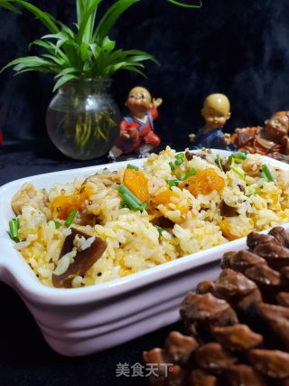 鸡胸肉南瓜焗饭