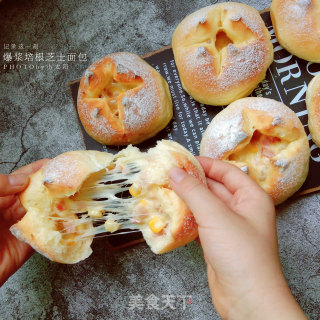 (超好吃的咸口面包）爆浆培根芝士面包的做法