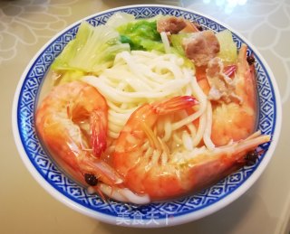 鲜虾拉面的做法