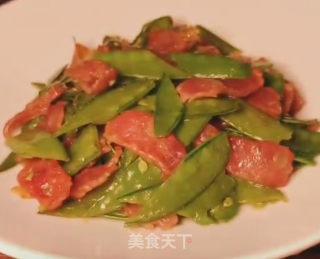 荷兰豆炒腊肠的做法