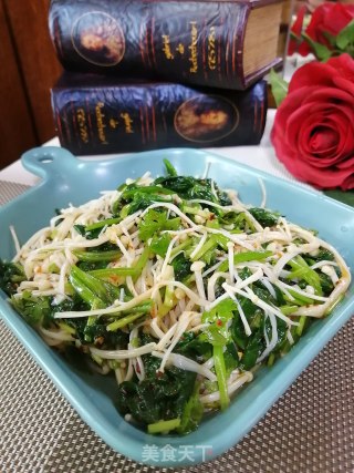 菠菜凉拌金针菇的做法
