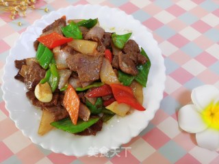 尖椒炒牛肉的做法