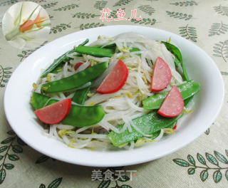 红肠荷兰豆炒绿豆芽的做法