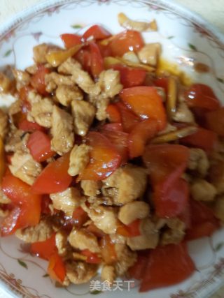 红椒炒鸡胸肉的做法
