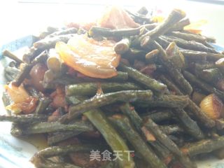 豇豆炒肉的做法