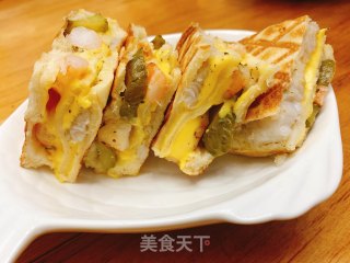 龙利鱼鲜虾芝士三明治的做法