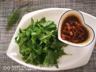 肉丝蒲公英的做法