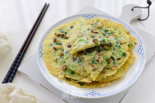 香菇油菜鸡蛋饼的做法