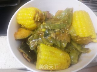 豆角窝瓜炖肉的做法