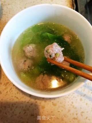 生菜肉丸汤的做法