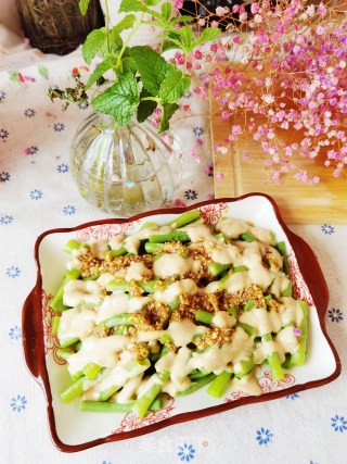 花生酱拌豆角的做法
