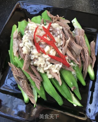 “凉菜”鸽肉拌秋葵