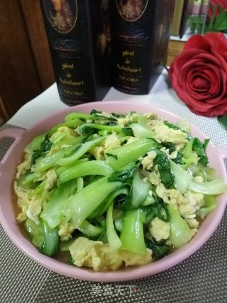 鸡蛋炒上海青的做法
