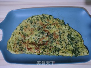 懒人晚餐油麦菜蛋饼