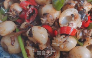 爆炒墨鱼仔的做法