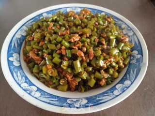 豇豆炒肉末的做法