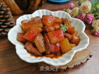 西瓜皮炖肉的做法
