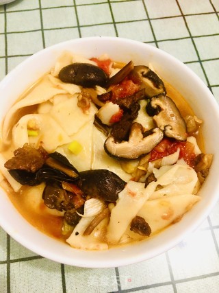 香菇牛肉扯面的做法