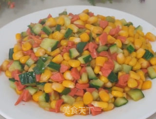 玉米火腿黄瓜丁的做法