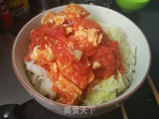 西红柿鸡蛋干拌面的做法