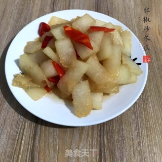 红椒炒冬瓜的做法