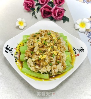 肉末蒸水瓜的做法
