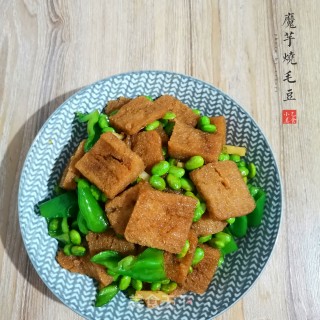 魔芋烧毛豆的做法
